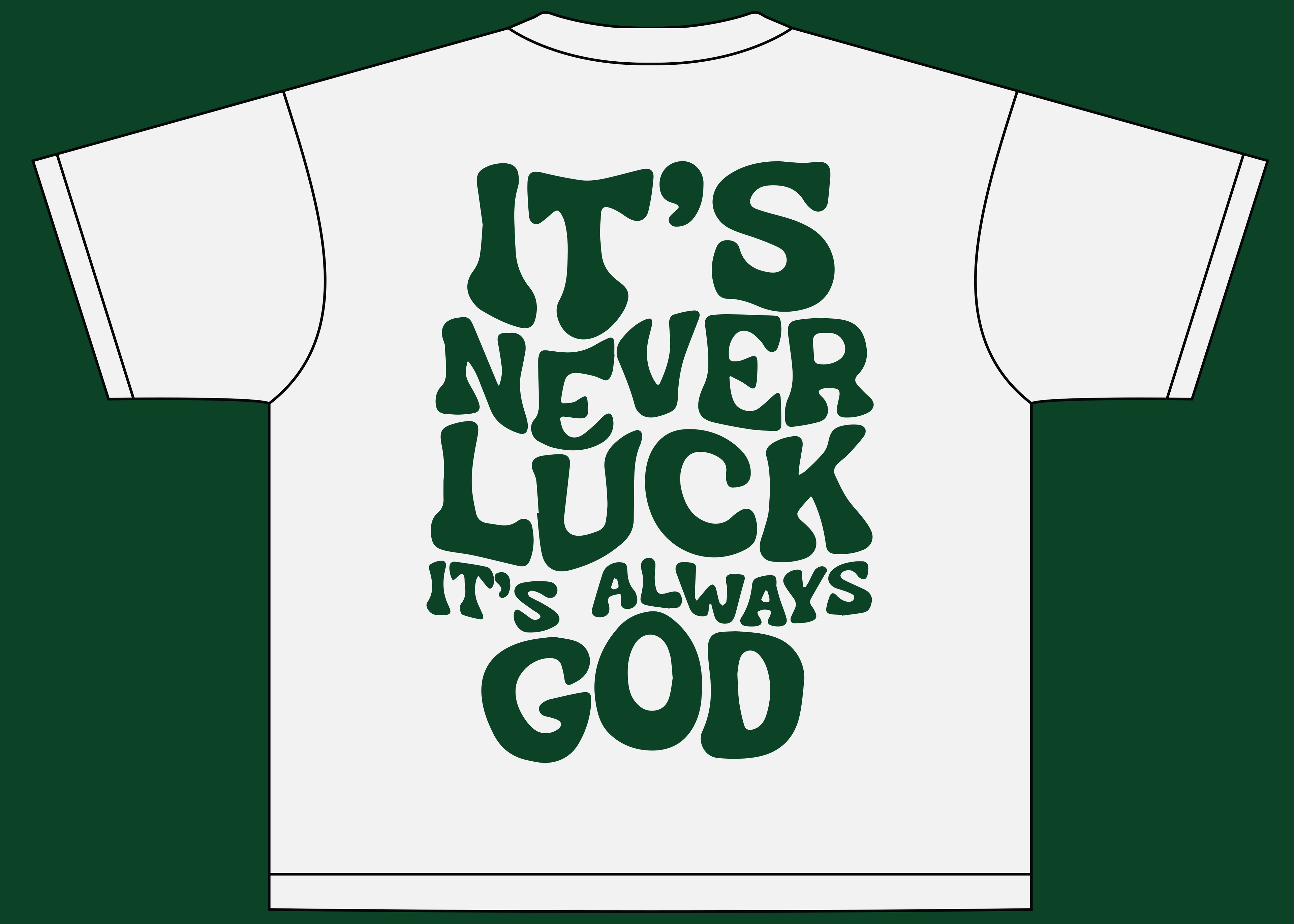 It's Never Luck It's Always God — NWAYTA Oversized Tee